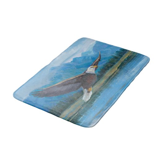 Bald Eagle Soaring Badmat (Gekanteld)