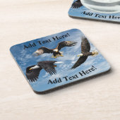 Bald Eagle Soaring Bier Onderzetter (Linkerzijde)