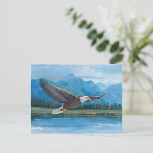 Bald Eagle Soaring Briefkaart (Staand voorkant)