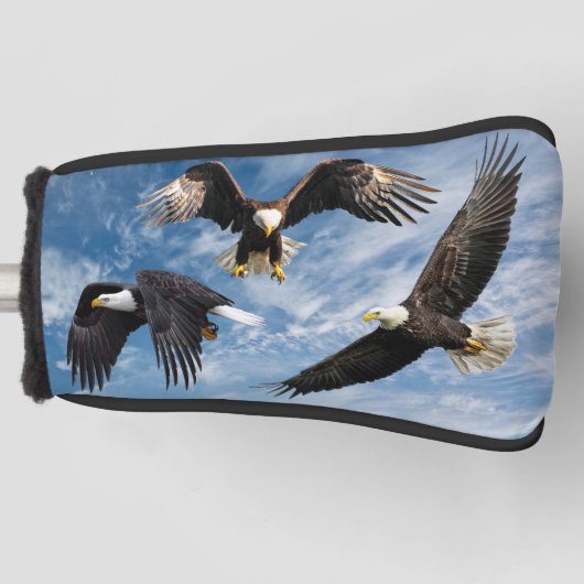 Bald Eagle Soaring Golfheadcover (Voorkant)