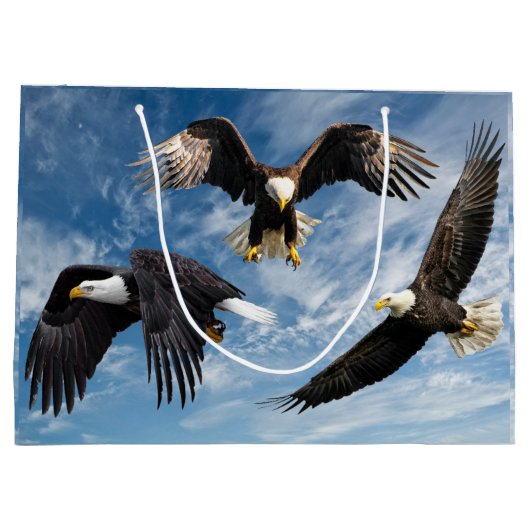 Bald Eagle Soaring Groot Cadeauzakje (Achterkant)