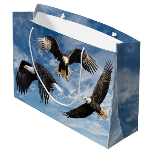 Bald Eagle Soaring Groot Cadeauzakje (Achterkant Gekanteld)
