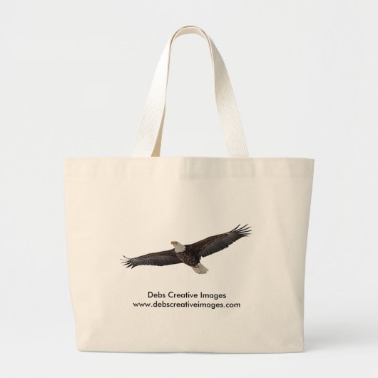 Bald Eagle Soaring Grote Tote Bag (Voorkant)