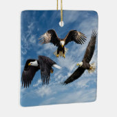 Bald Eagle Soaring Keramisch Ornament (Rechts)