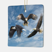 Bald Eagle Soaring Keramisch Ornament (Links)