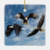 Bald Eagle Soaring Keramisch Ornament (Achterkant)