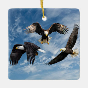 Bald Eagle Soaring Keramisch Ornament