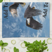 Bald Eagle Soaring Kitchen Towel Theedoek (Gevouwen)