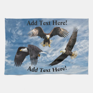 Bald Eagle Soaring Kitchen Towel Theedoek