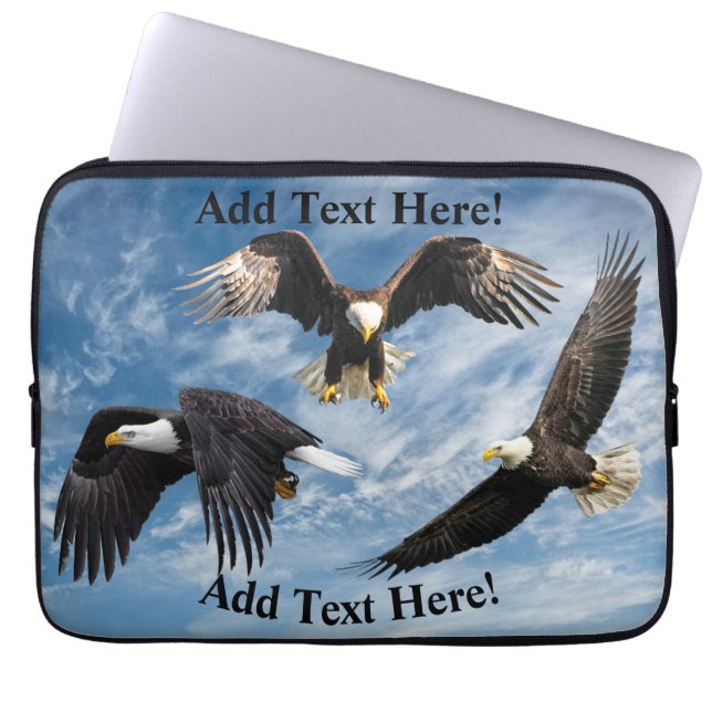 Bald Eagle Soaring Laptop Sleeve (Voorkant)