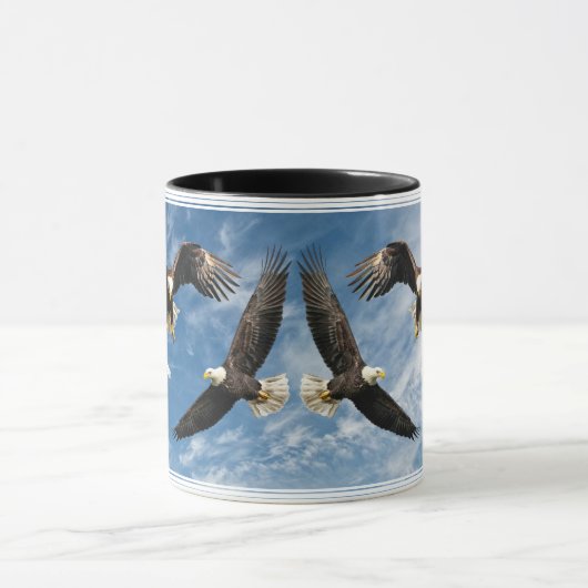 Bald Eagle Soaring Mok (Midden)