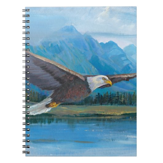 Bald Eagle Soaring Notitieboek (Voorkant)