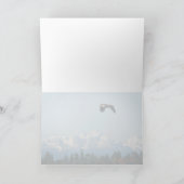 Bald Eagle Soaring Olympic Mtns All Occasion Blank Feestdagen Kaart (Binnen)