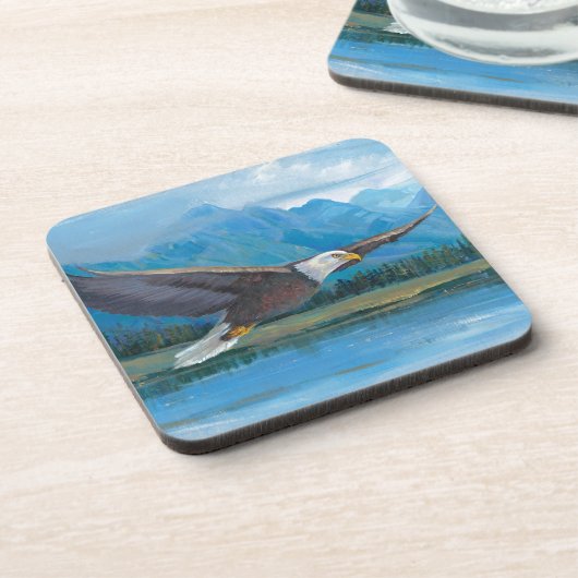 Bald Eagle Soaring Onderzetter (Linkerzijde)