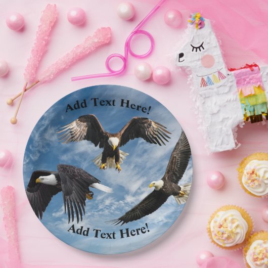 Bald Eagle Soaring Papieren Bordje (Feest)