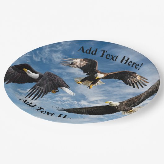 Bald Eagle Soaring Papieren Bordje (Gekanteld)
