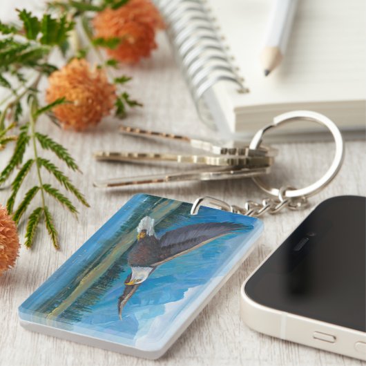 Bald Eagle Soaring Sleutelhanger (Voorkant Rechts)