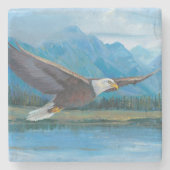 Bald Eagle Soaring Stenen Onderzetter (Voorkant)