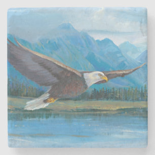 Bald Eagle Soaring Stenen Onderzetter