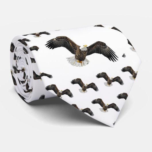 Bald Eagle Soaring Stropdas (Opgerold)