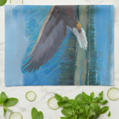 Bald Eagle Soaring Theedoek (Gevouwen)