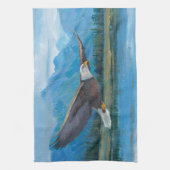 Bald Eagle Soaring Theedoek (Verticaal)