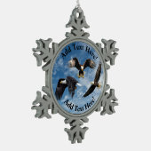 Bald Eagle Soaring Tin Sneeuwvlok Ornament (Links)