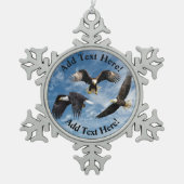 Bald Eagle Soaring Tin Sneeuwvlok Ornament (Voorkant)