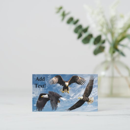 Bald Eagle Soaring Visitekaartje (Staand voorkant)