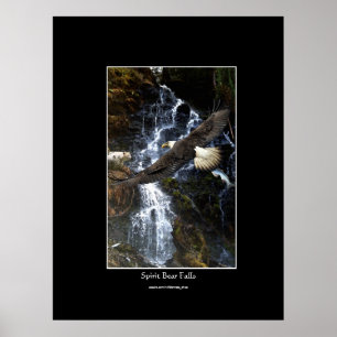 Bald Eagle, Spirit Beer & Water Herfst Art Poster