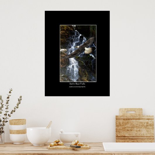 Bald Eagle, Spirit Beer & Water Herfst Art Poster (Keuken)