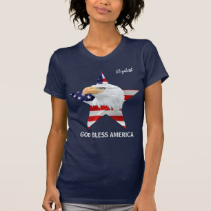 Bald Eagle, Star, aanpasbaar voor vlag geweldige T-shirt