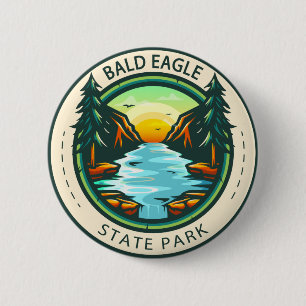 Bald Eagle State Park Pennsylvania Badge Ronde Button 5,7 Cm