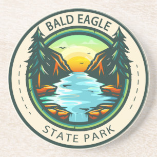 Bald Eagle State Park Pennsylvania Badge Zandsteen Onderzetter