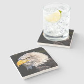 Bald Eagle Stenen Onderzetter (Zijkant)