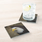 Bald Eagle Strength – Bold Coaster Set Glazen Onderzetter (Schuin)