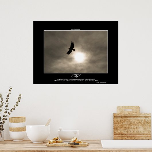 Bald Eagle & Sun Photo Poster (Keuken)