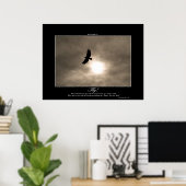 Bald Eagle & Sun Photo Poster (Thuiskantoor)