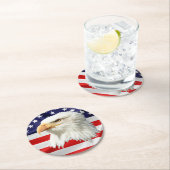 Bald Eagle superb patriottische gave Ronde Kartonnen Onderzetter (Insitu)