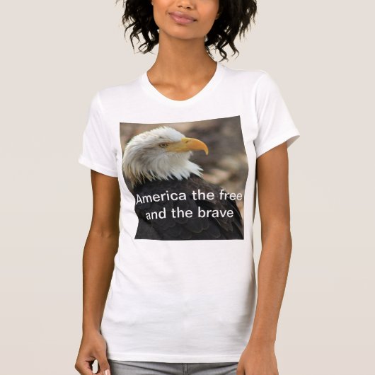 Bald Eagle T-shirt THE FREE AND THE BRAVE (Voorkant)
