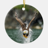 Bald Eagle The Big Catch Keramisch Ornament (Voorkant)