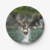 Bald Eagle The Big Catch Papieren Bordje (Voorkant)