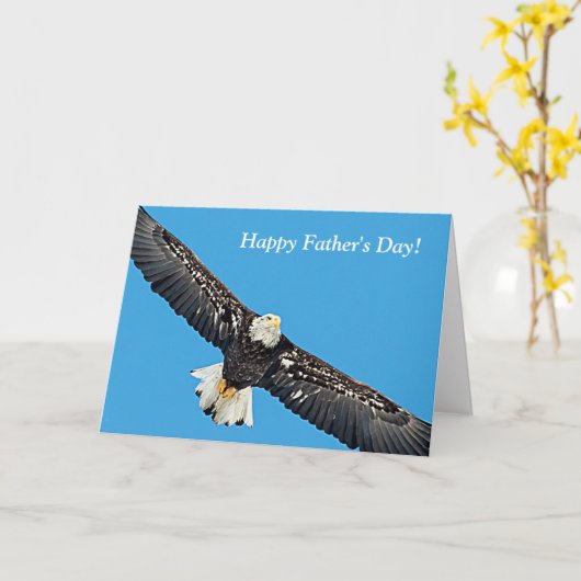 Bald Eagle tijdens de vlucht Kaart (Gele Bloem)