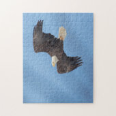 Bald Eagle tijdens de vlucht Legpuzzel (Verticaal)