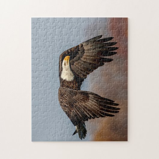 Bald Eagle tijdens de vlucht Legpuzzel (Verticaal)