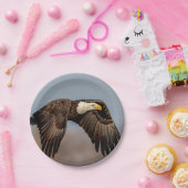 Bald Eagle tijdens de vlucht Papieren Bordje (Feest)