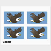 Bald Eagle tijdens de vlucht Rechthoekige Sticker (Vel)