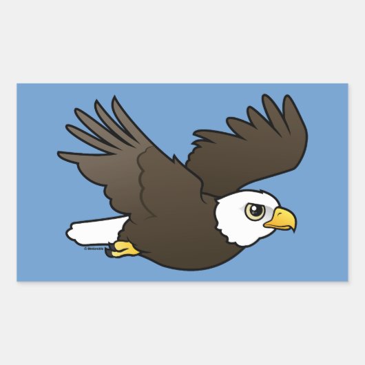 Bald Eagle tijdens de vlucht Rechthoekige Sticker (Voorkant)