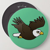 Bald Eagle tijdens de vlucht Ronde Button 6,0 Cm (Voorkant /achterkant)