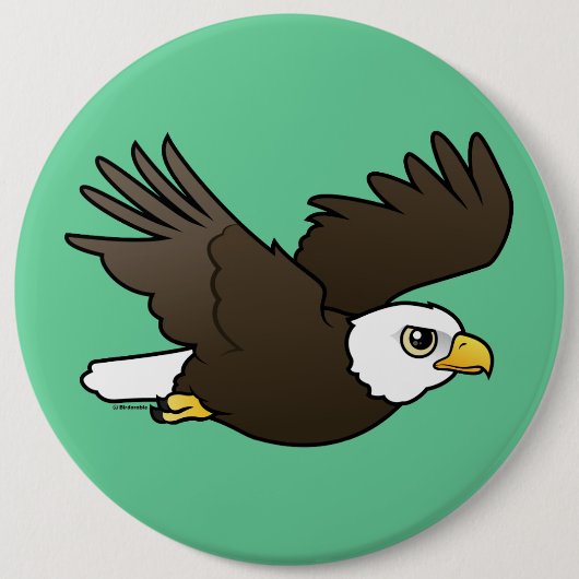 Bald Eagle tijdens de vlucht Ronde Button 6,0 Cm (Voorkant)